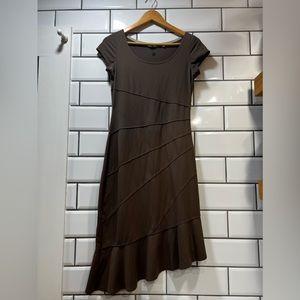 Athleta Crescendo Asymmetrical Midi Ruffle Dress